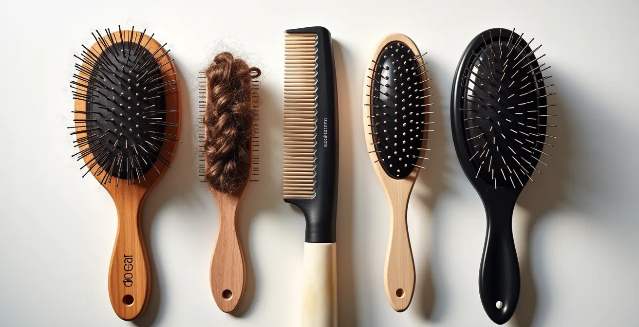 Comparaison visuelle d'outils de démêlage pour différentes textures capillaires